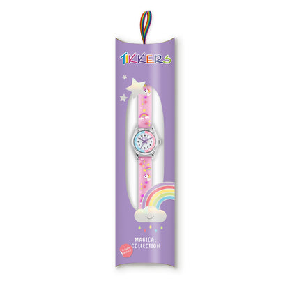 Tikkers Girls Purple Silicone Strap 3D Unicorn Watch - ATK0145