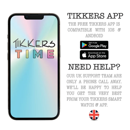 Tikkers Smart Series 13 Pink Silicone Strap Smart Watch - TKS13-0025