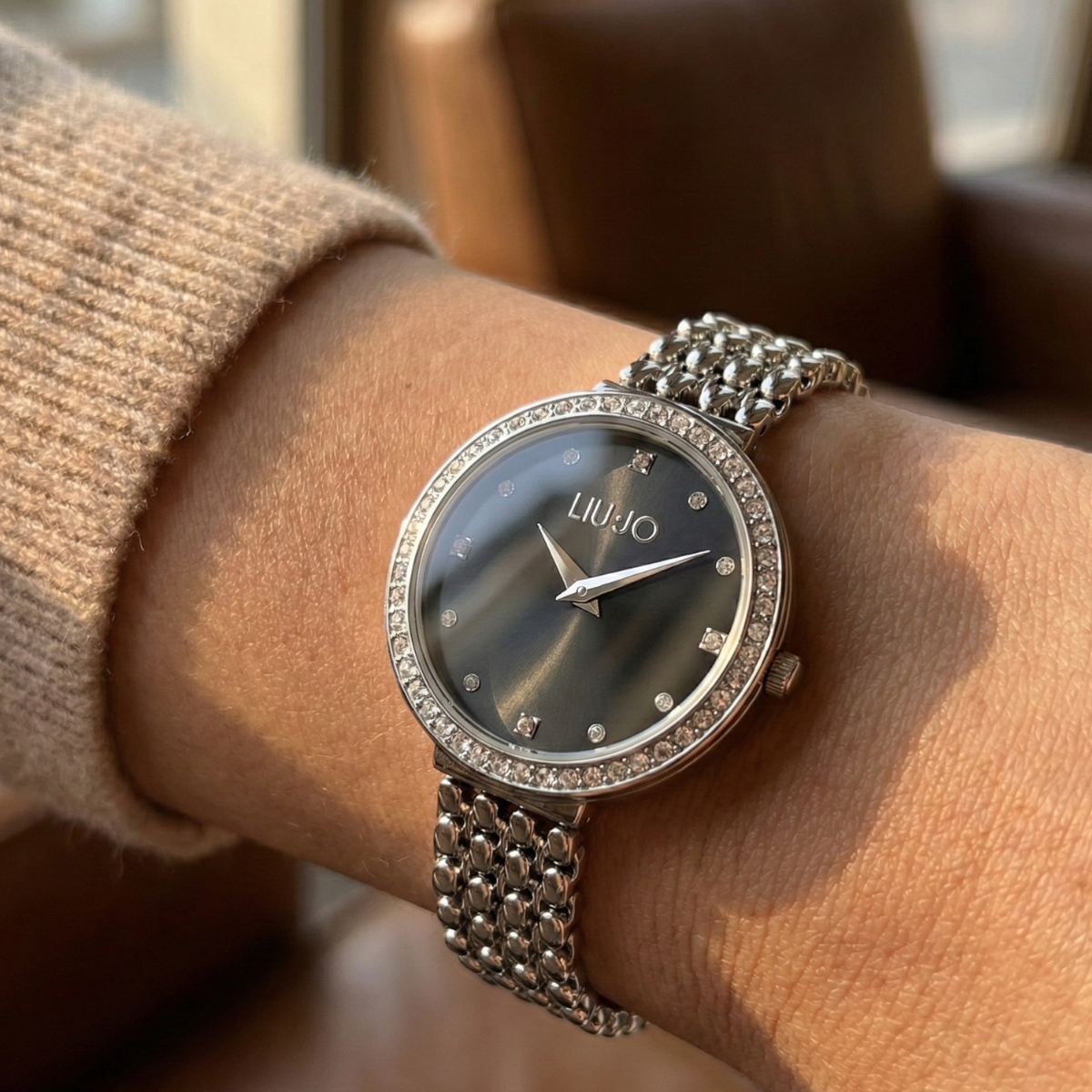 Liu Jo Chains Clear Black Watch - TLJ2197