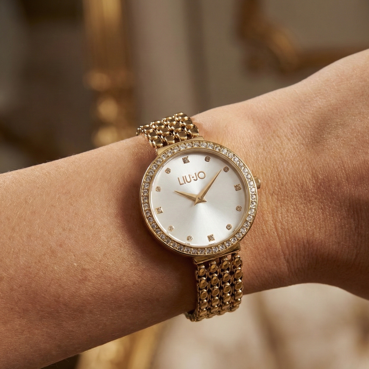 Liu Jo Chains Clear Gold Watch - TLJ2198