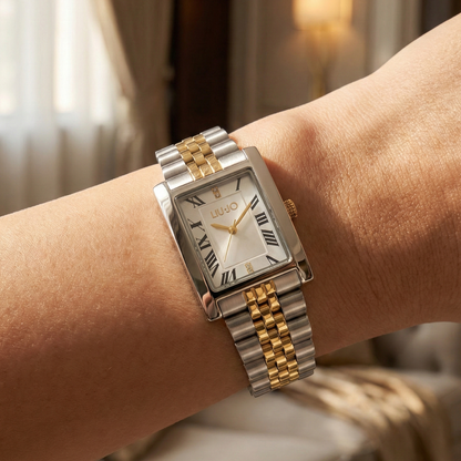 Liu Jo Imperia White Dial Dual tone Silver & Gold Stainless Steel Watch - TLJ2650