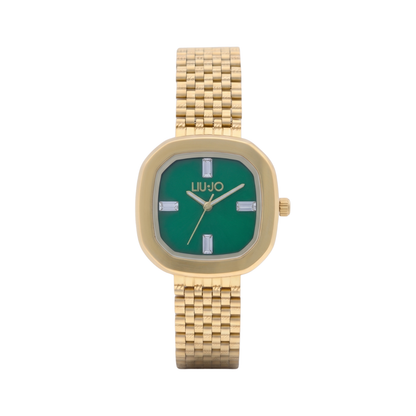 Liu Jo Catena Green Dial Gold Stainless Steel Watch - TLJ2779