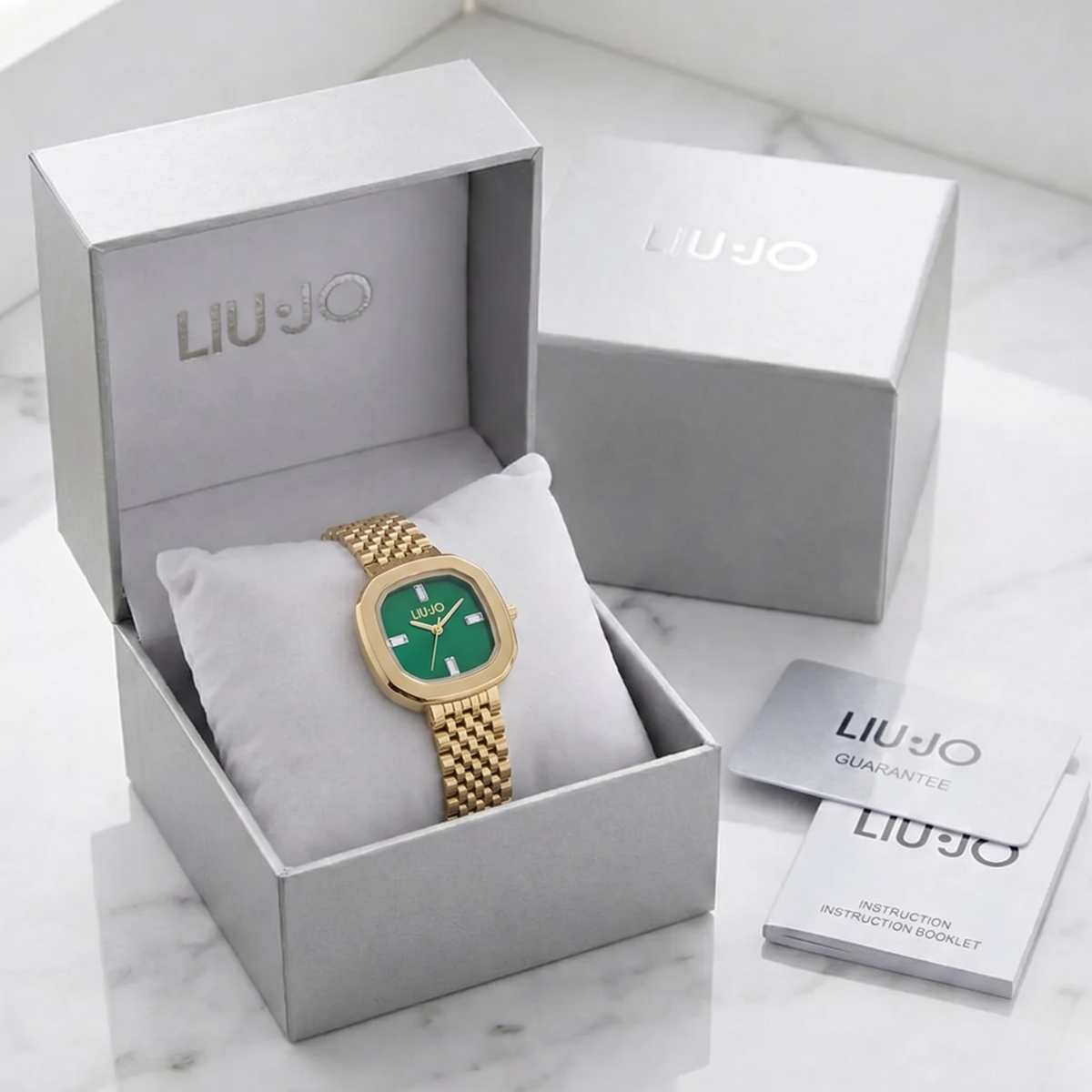 Liu Jo Catena Green Dial Gold Stainless Steel Watch - TLJ2779