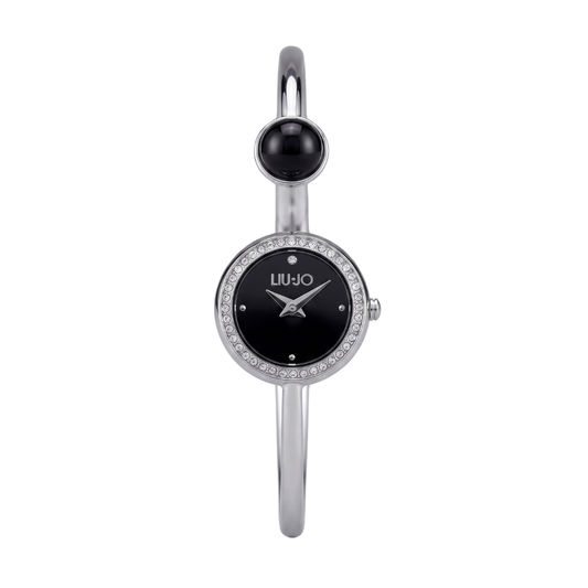 Liu Jo Pietra Obsidian Dial Silver Stainless Steel Watch - TLJ2809