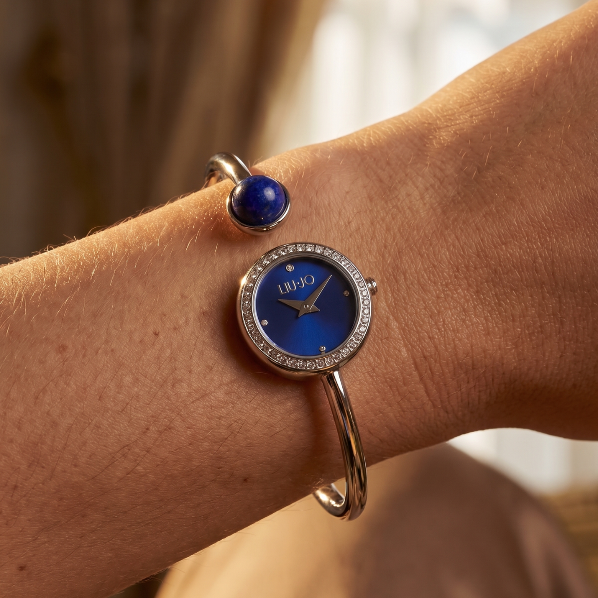 Liu Jo Pietra Lapis Dial Silver Stainless Steel Watch - TLJ810