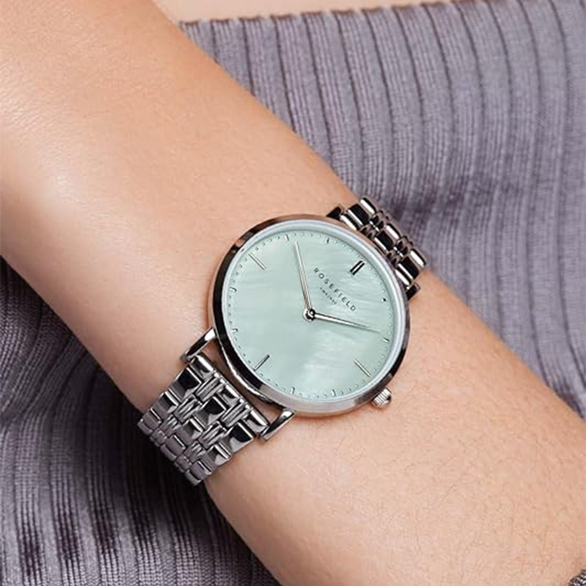Rosefield The Upper East Side Green Pearl Silver - UGSSS-U38