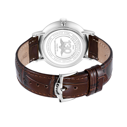 Rotary Men's Heritage Stainless Steel Brown Leather Strap Watch - GS05420/02