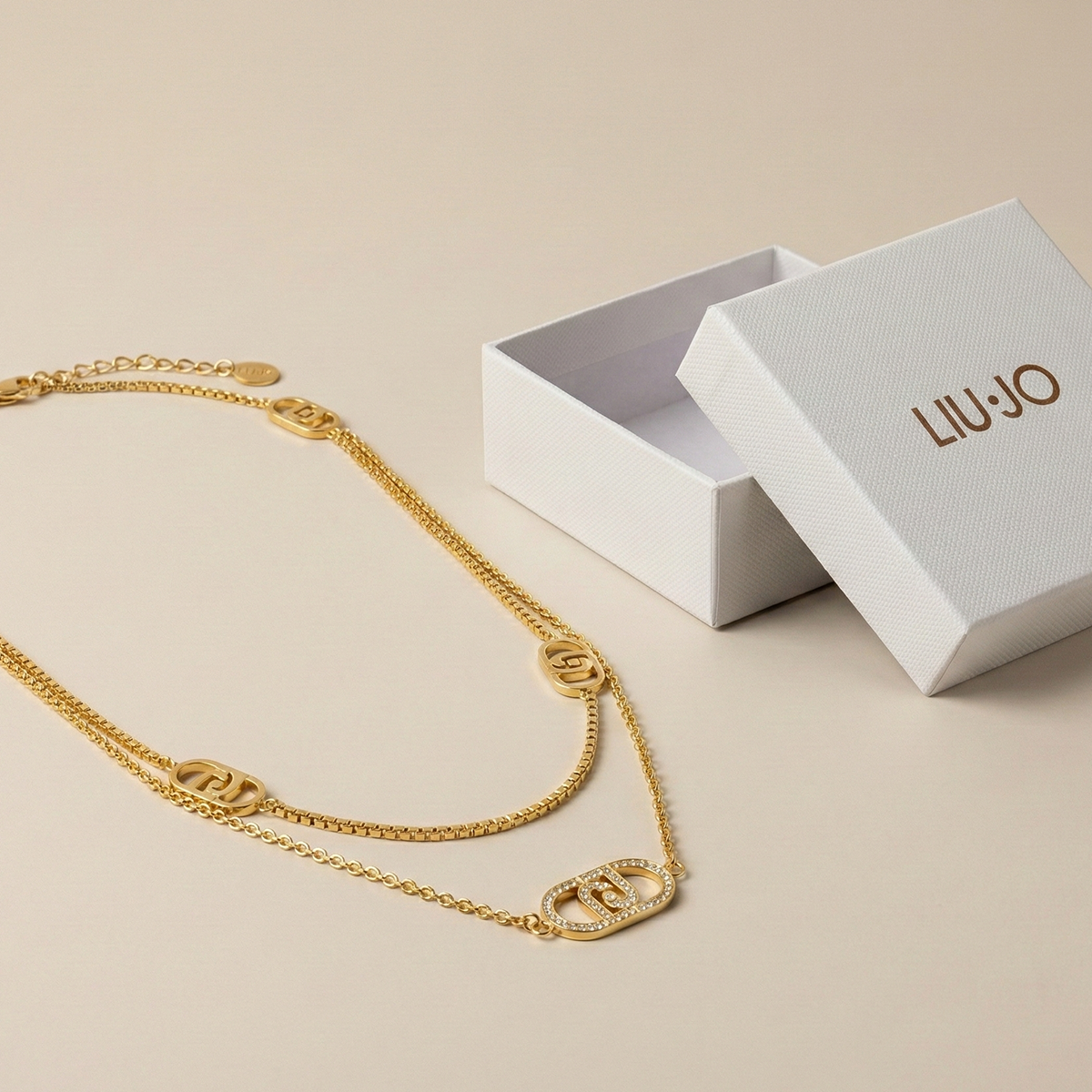 Liu Jo Floet Gold Necklace - LJ2907