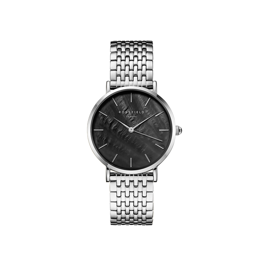 Rosefield Upper East Side Black MOP Steel Silver - UBSSS-U36