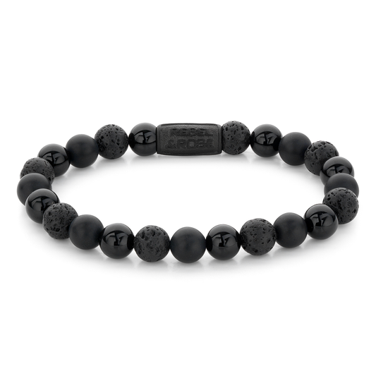 Black Rocks - All-Black Bracelet - RR-80073-B