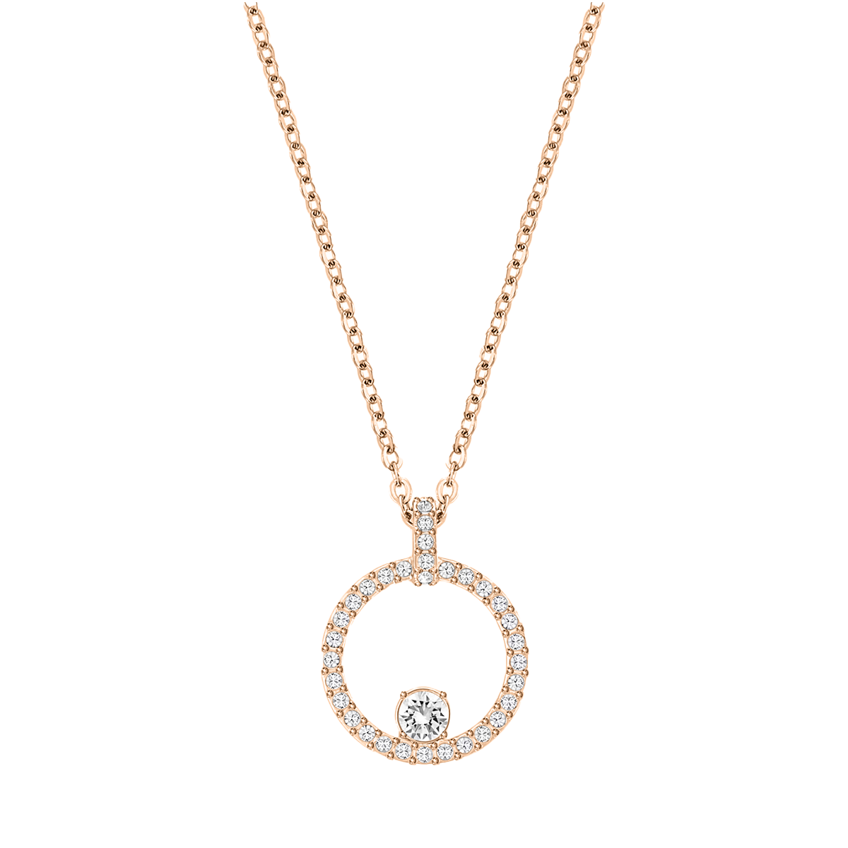 Liu Jo rosegold circle pendant - LJ2524