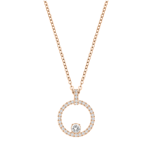 Liu Jo rosegold circle pendant - LJ2524
