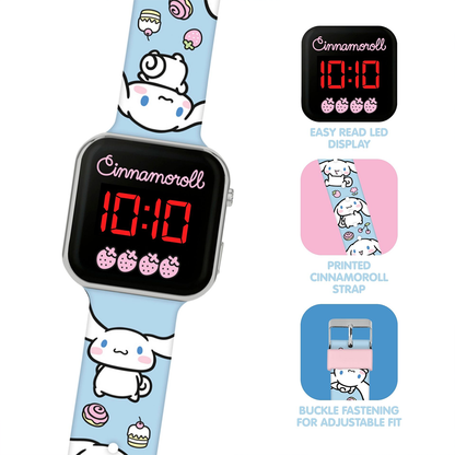 Cinnamonroll LED Display Watch with Silicone Character Strap for Kids - CIN0001