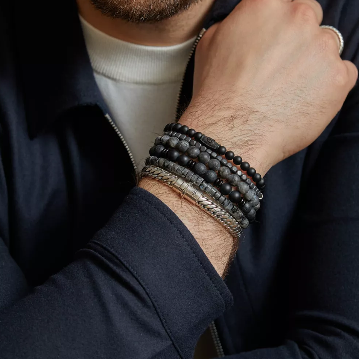 Mad Panther - All-Black Bracelet - RR-60089-B