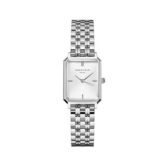 Rosefield Octagon XS White Sunray Steel Silver - OWGSS-O63