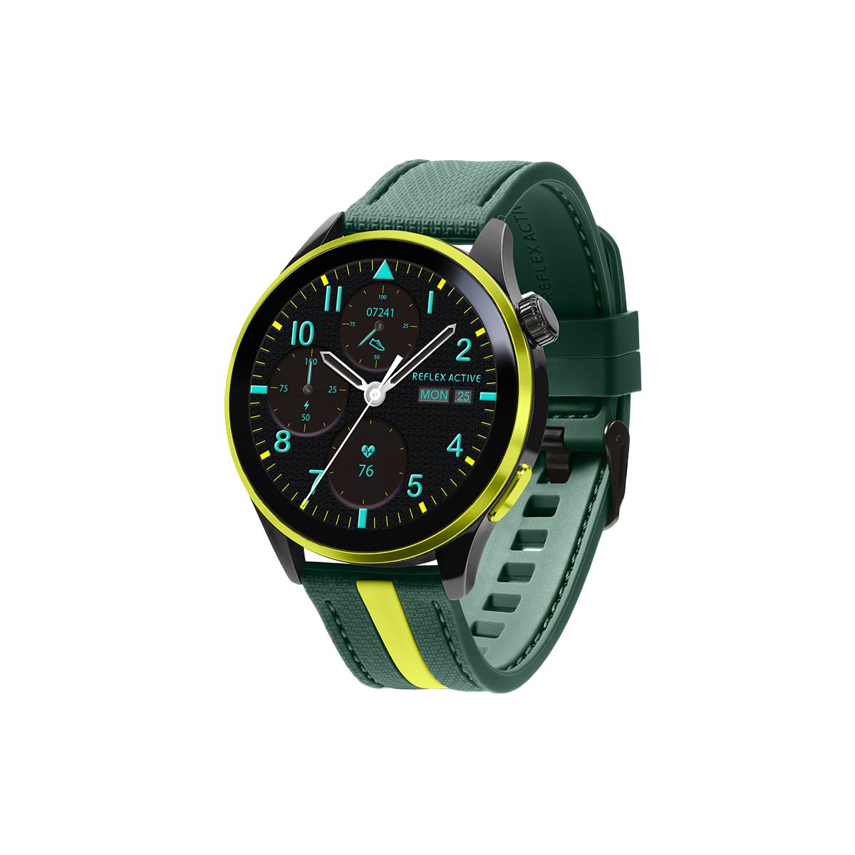 Reflex Active Venture R 400 AMOLED GPS Green and Yellow Smart Calling Watch - RA54-2238
