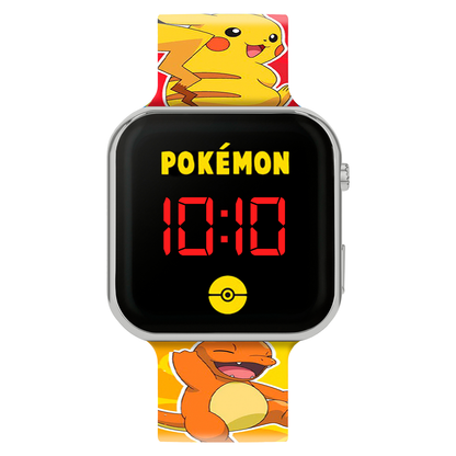Pokemon Orange Printed Strap LED Boys Watch - POK4435