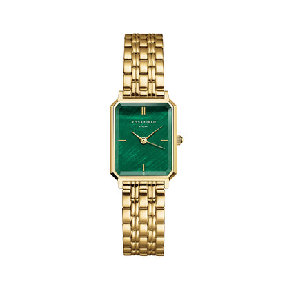 Rosefield Octagon XS Emerald Steel Gold - OEGSG-O79