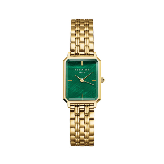 Rosefield Octagon XS Emerald Steel Gold - OEGSG-O79