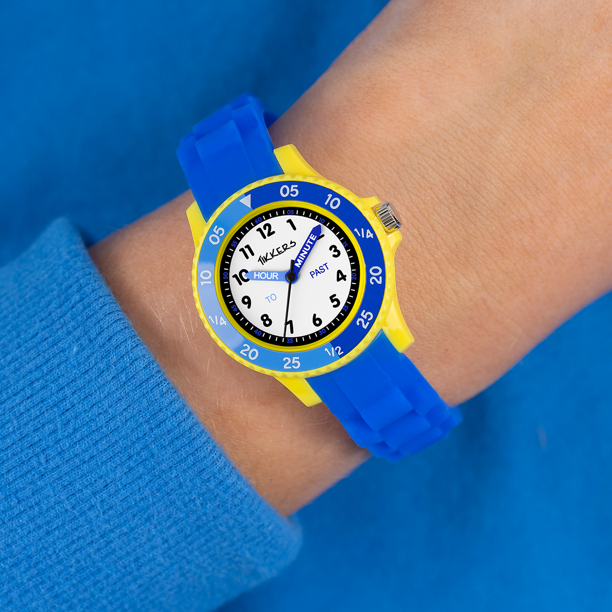Tikkers Blue Silicone strap Timer Teacher Watch - ATK1099