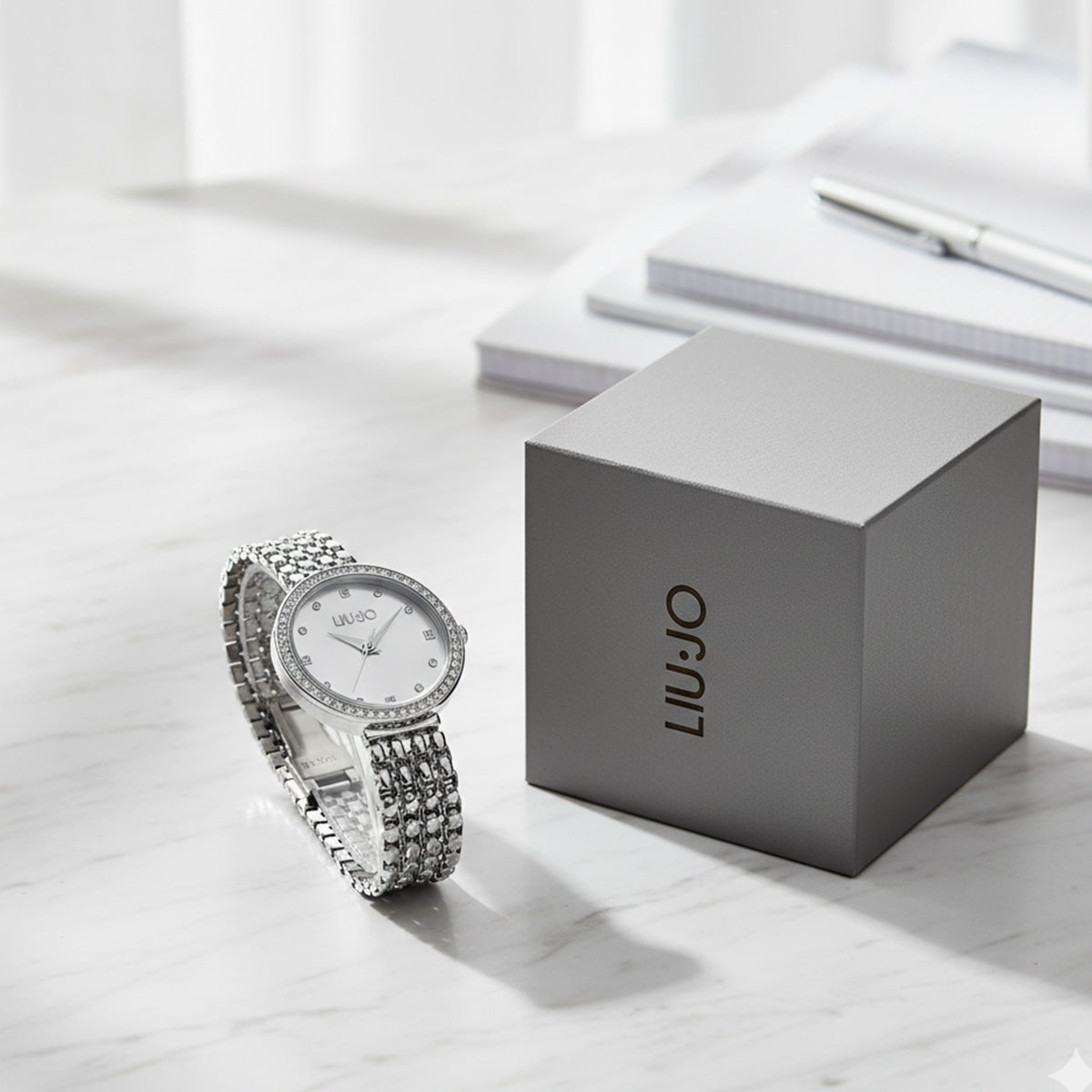 Liu Jo Chains Clear Silver Watch - TLJ2196