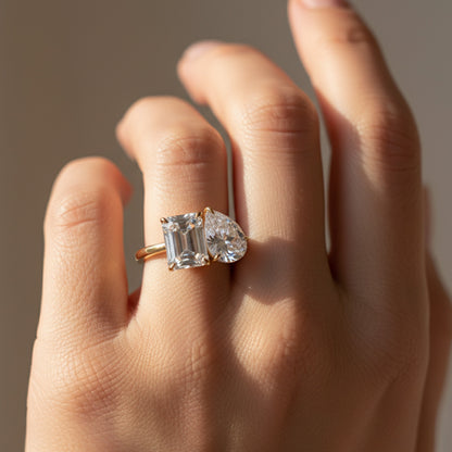 Liu Jo white charm gold ring - LJ2550