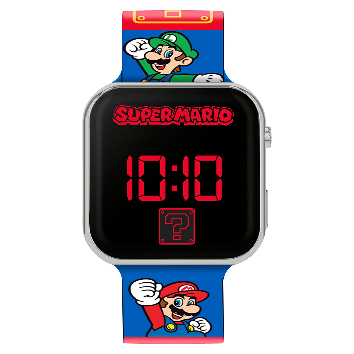 Super Mario Multicolor Printed Strap LED Watch - GSM4236