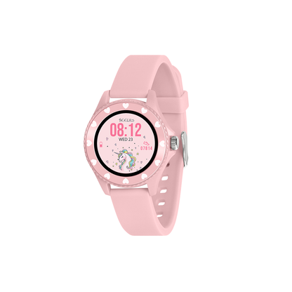Tikkers Smart Series 34 Pink Silicone Strap Smart Watch - TKS34-0022