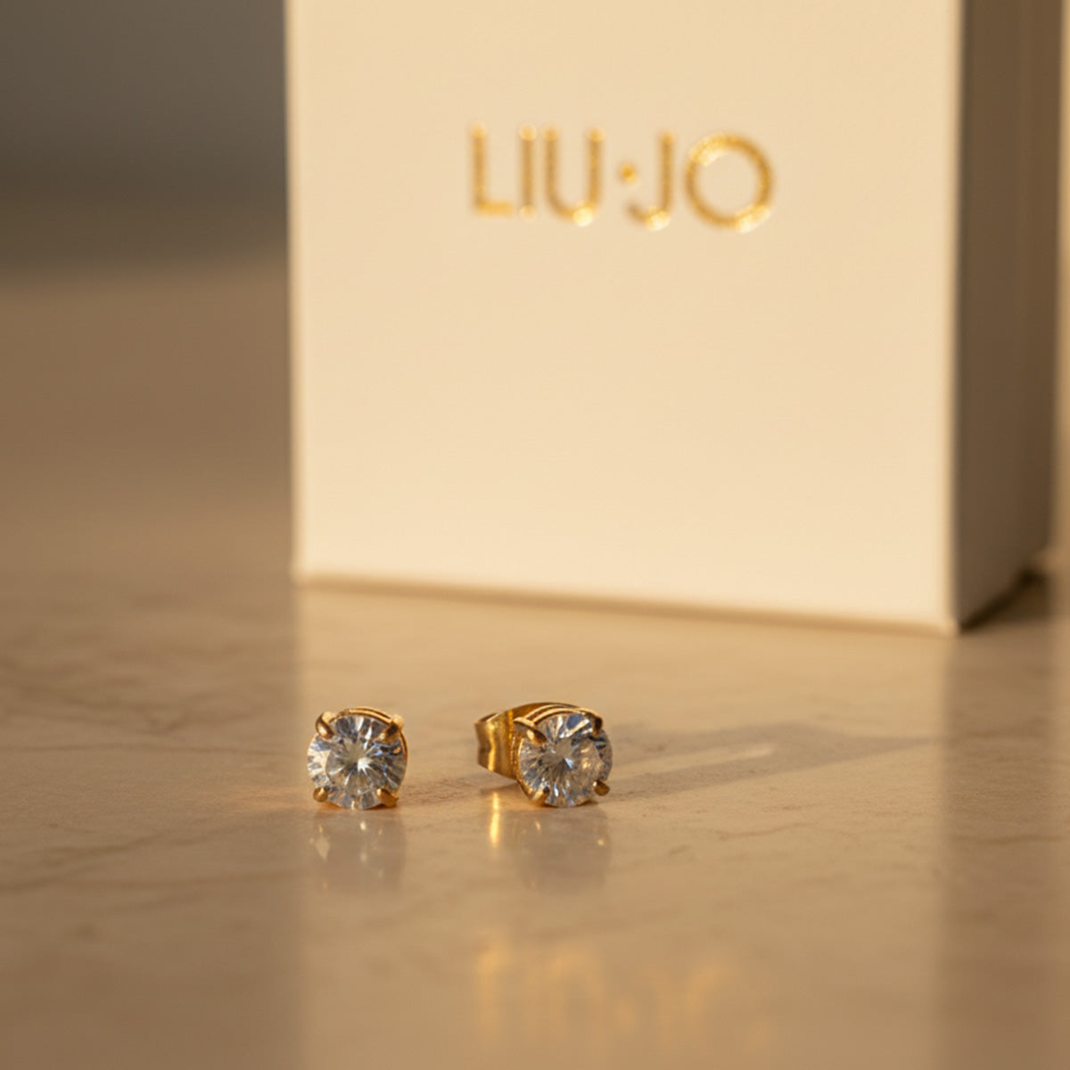 Liu Jo gold earring stud - LJ2566