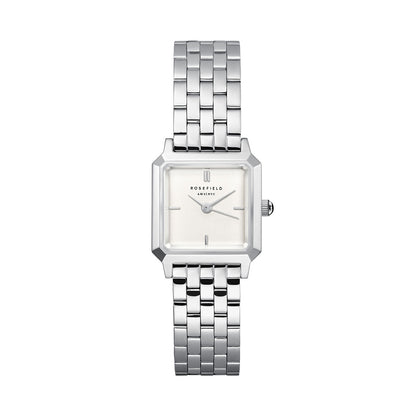 Rosefield The Boxelle White dial Silver Steel Strap - BWSSS-B02