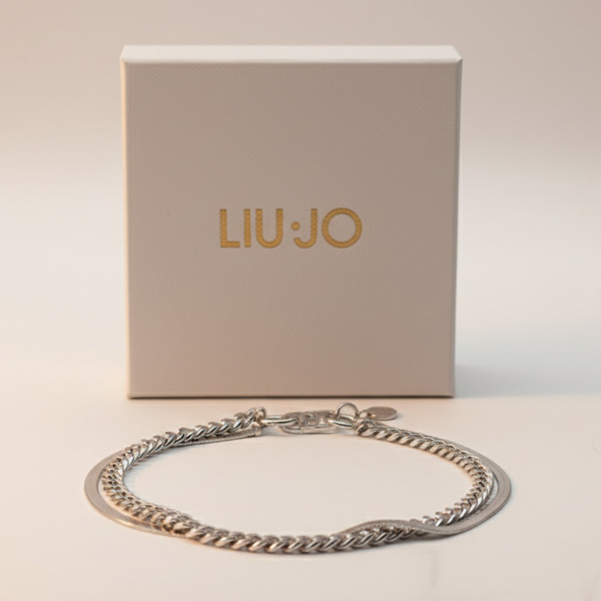 Liu Jo Double Layered Silver Bracelet - LJ2781