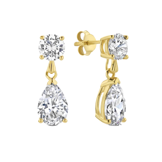 Liu Jo crystal drop dangle earring - gold - LJ2587