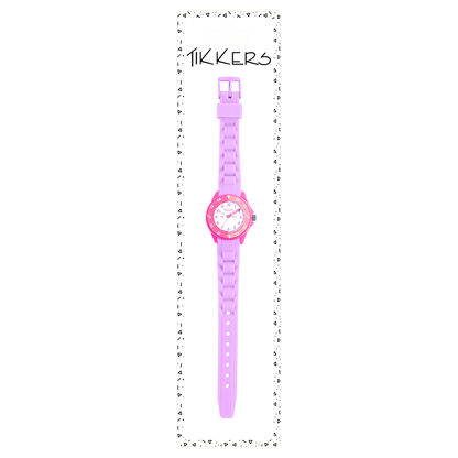 Tikkers Kids Lilac & Pink Silicone Time Teacher Watch - ATK1087