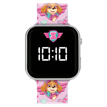 Paw Patrol LED Display Watch with Silicone Skye Character Strap for Kids - PAW4628