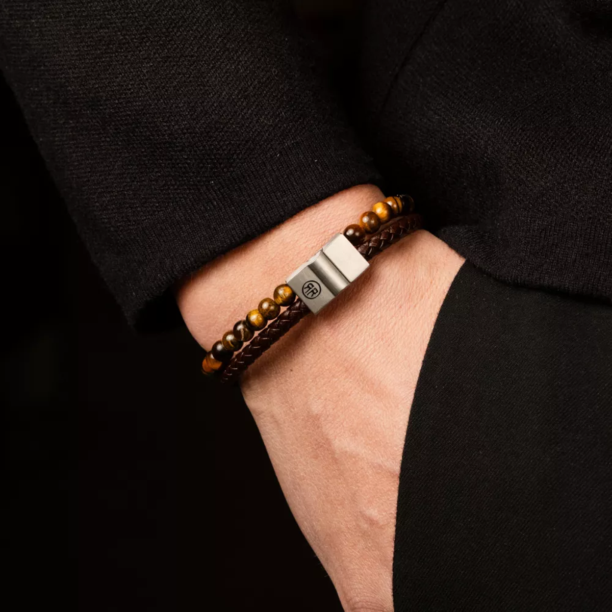 Full Metal Combo Tiger Lily Bracelet - RR-M0058-S