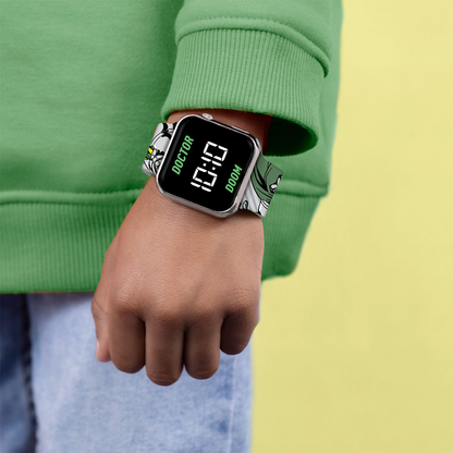 Doctor Doom LED Display Watch with Silicone Character Strap for Kids - DRD4009
