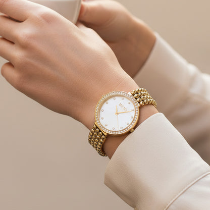 Liu Jo Chains Clear Gold Watch - TLJ2198