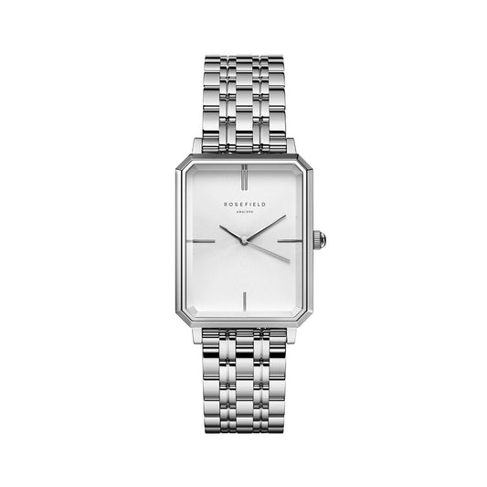 Rosefield Octagon White Sunray Steel Silver - OCWSS-O41