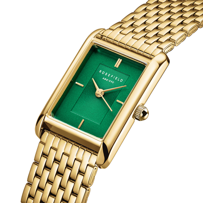 Rosefield Heirloom Emerald Dial Steel Gold - HEGSG-H05