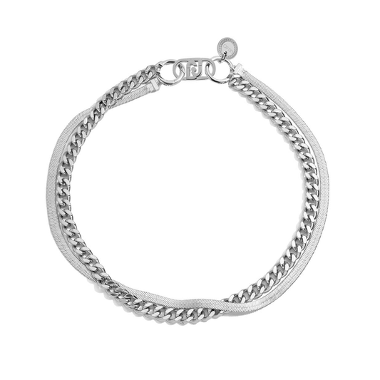 Liu Jo Double Layered Silver Bracelet - LJ2781