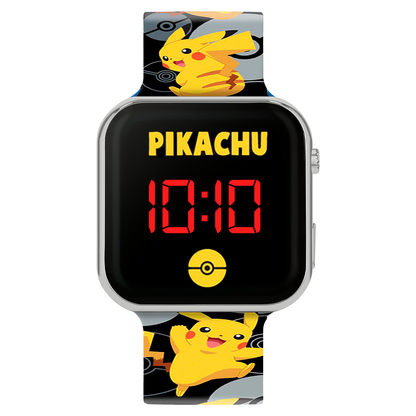 Pokemon Pikachu Printed Strap LED Watch - POK4402