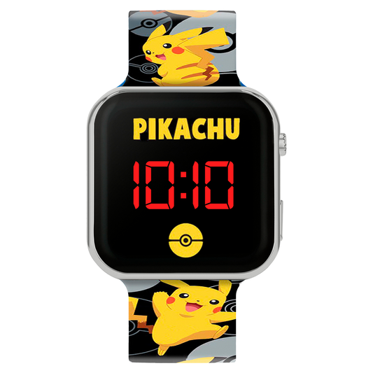 Pokemon Pikachu Printed Strap LED Watch - POK4402
