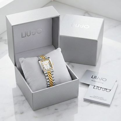 Liu Jo Imperia White Dial Dual tone Silver & Gold Stainless Steel Watch - TLJ2650