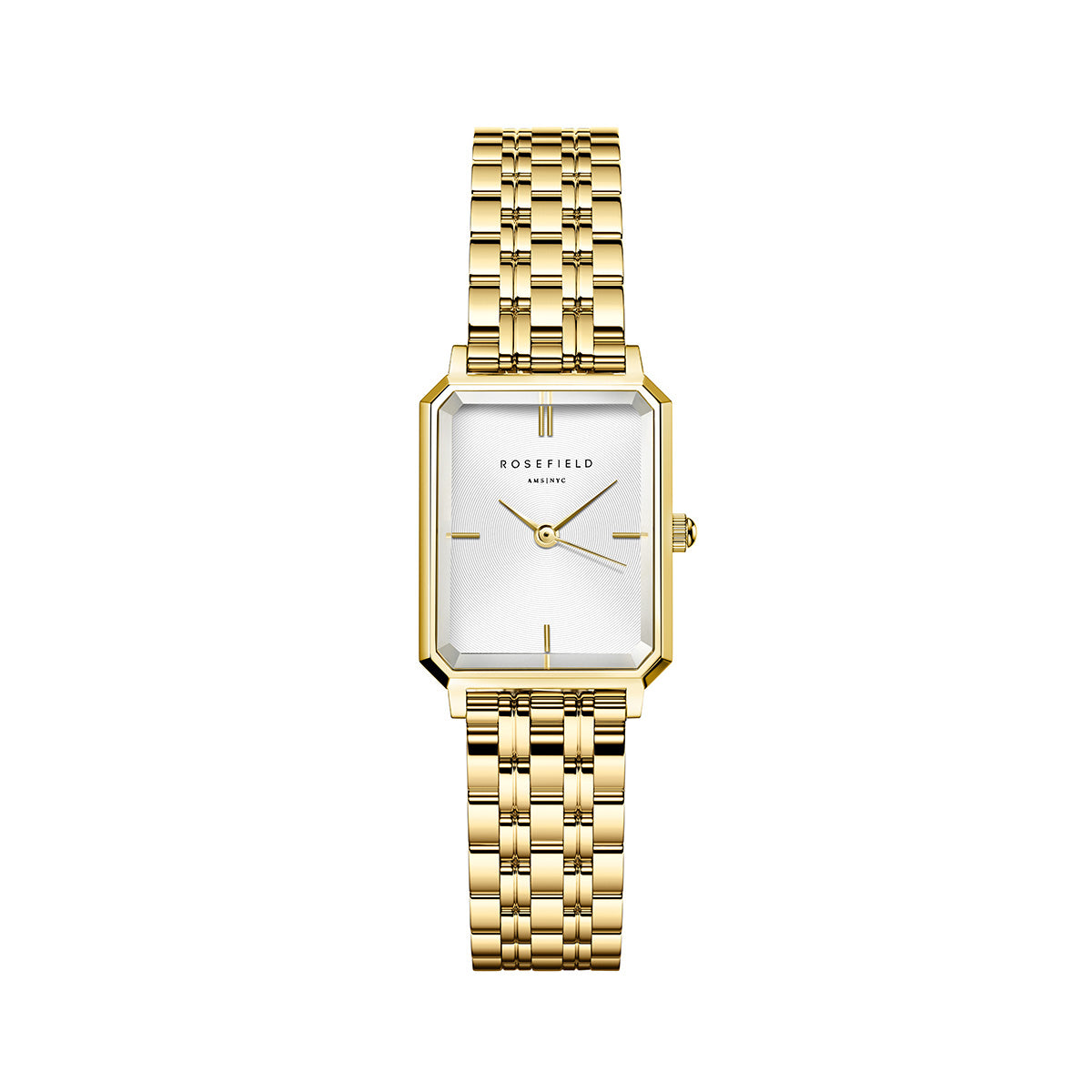Rosefield Octagon XS White Sunray Steel Gold - OWGSG-O60