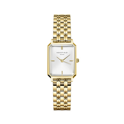 Rosefield Octagon XS White Sunray Steel Gold - OWGSG-O60