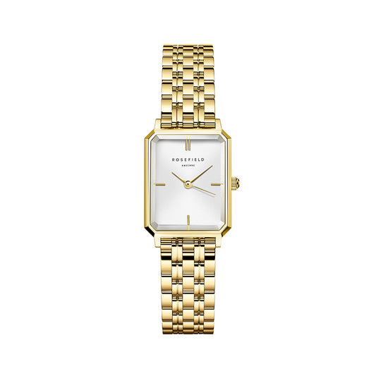 Rosefield Octagon XS White Sunray Steel Gold - OWGSG-O60