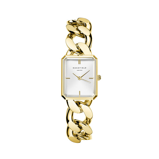 Rosefield The Octagon XS Chain Watch Studio Edition White Gold - SWGSG-O55