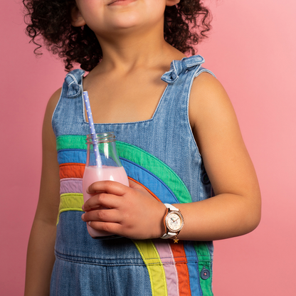 Tikkers Girls White PU Strap Unicorn Watch, necklace and purse set ATK1063 - ATK1063