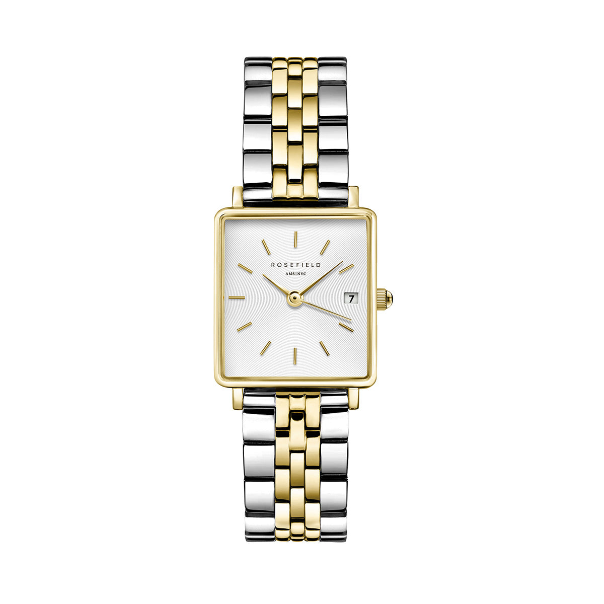 Rosefield Boxy XS White Sunray Steel Silver Gold Duo - QMWSSG-Q023