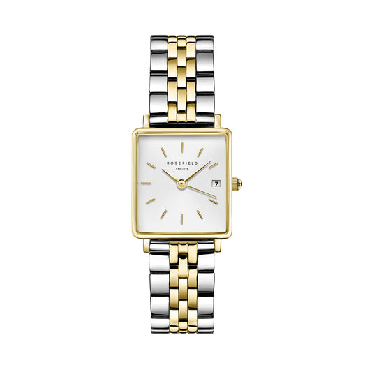 Rosefield Boxy XS White Sunray Steel Silver Gold Duo - QMWSSG-Q023